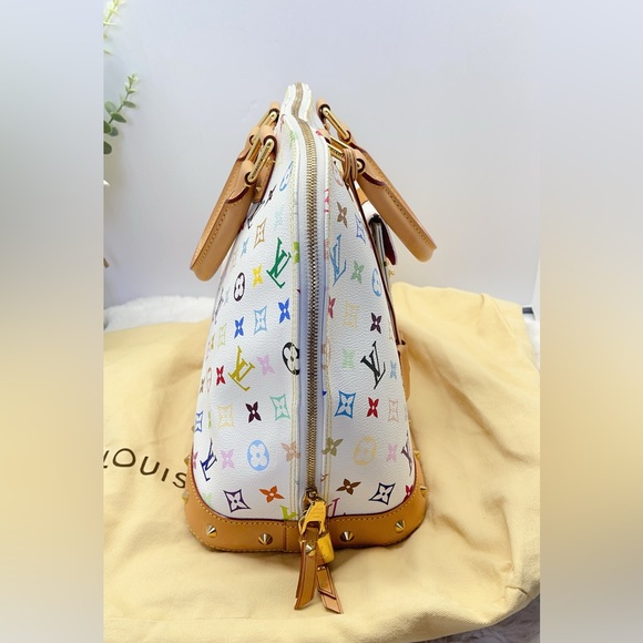 Louis Vuitton Alma GM Multicolor White Monogram Handbag - Picture 4 of 14